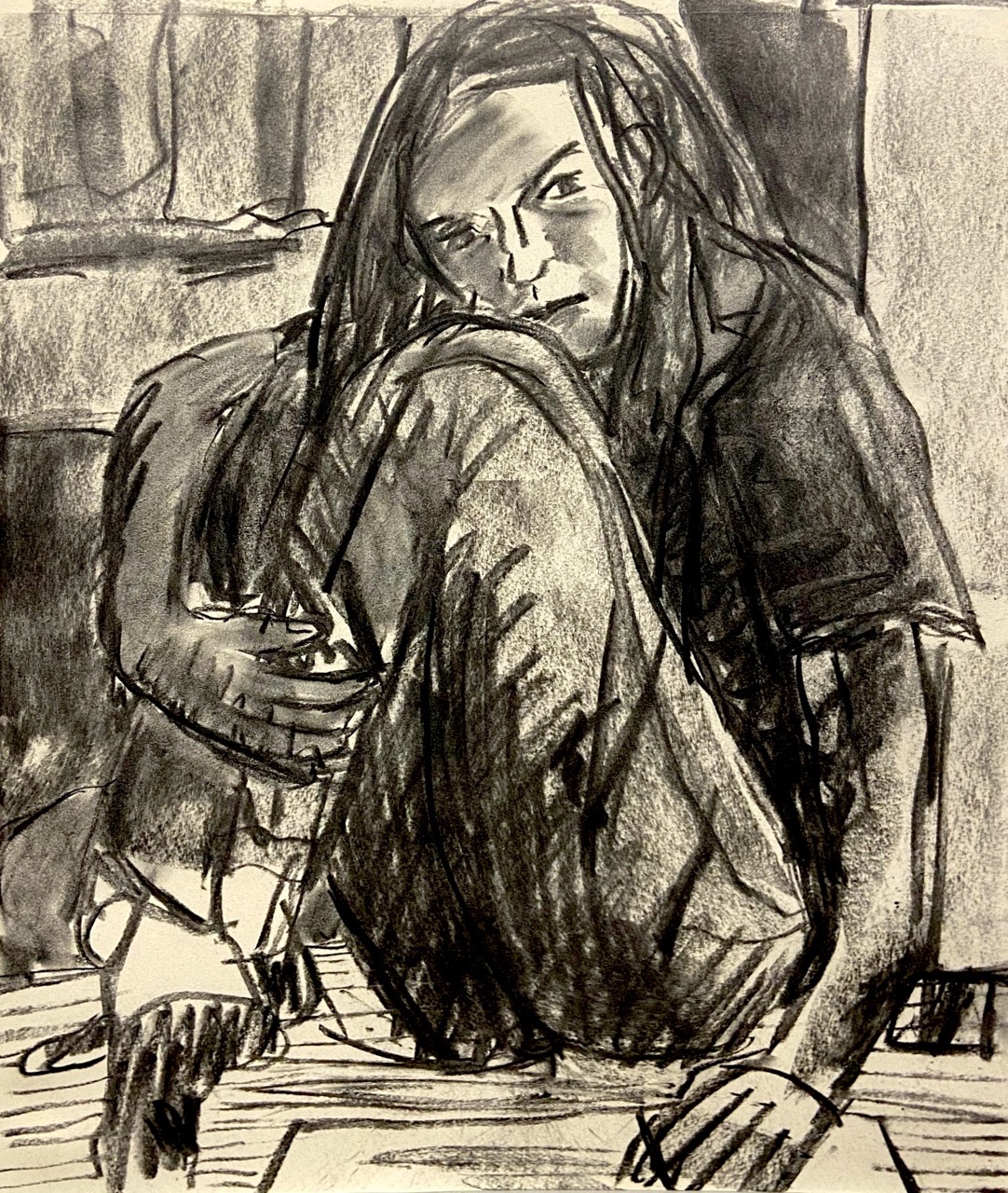 Self-portrait in the mirror
